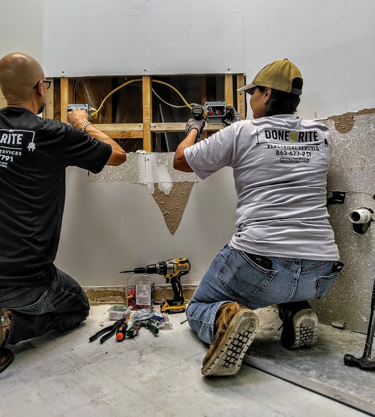 Bathroom remodel – new lighting and outlets