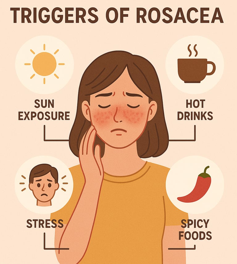 Main triggers of rosacea