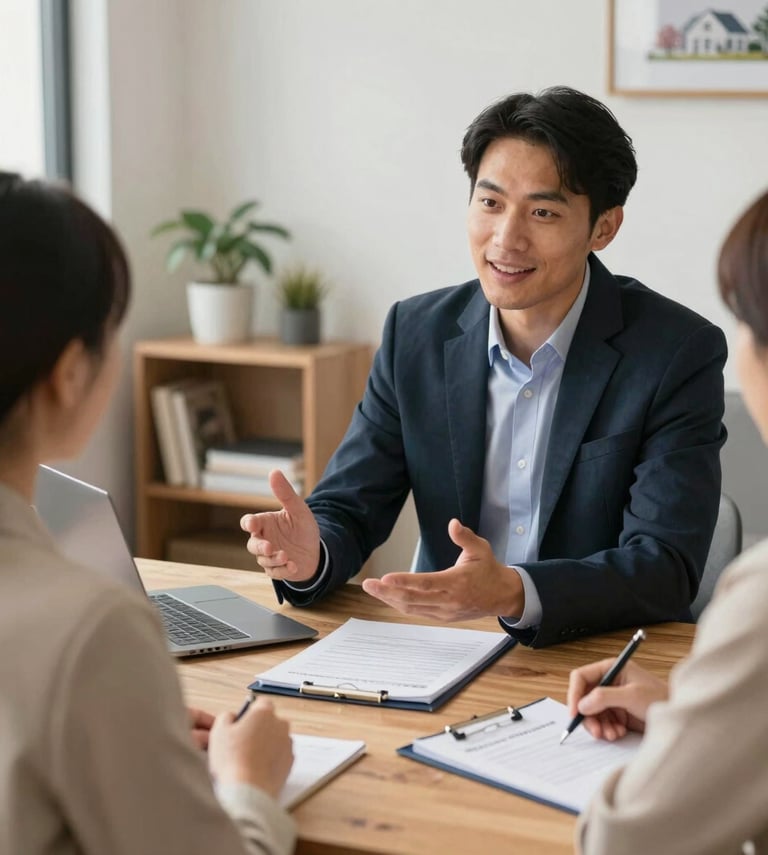 homeowner discussing with cash buyer how to sell house fast in Riverside County