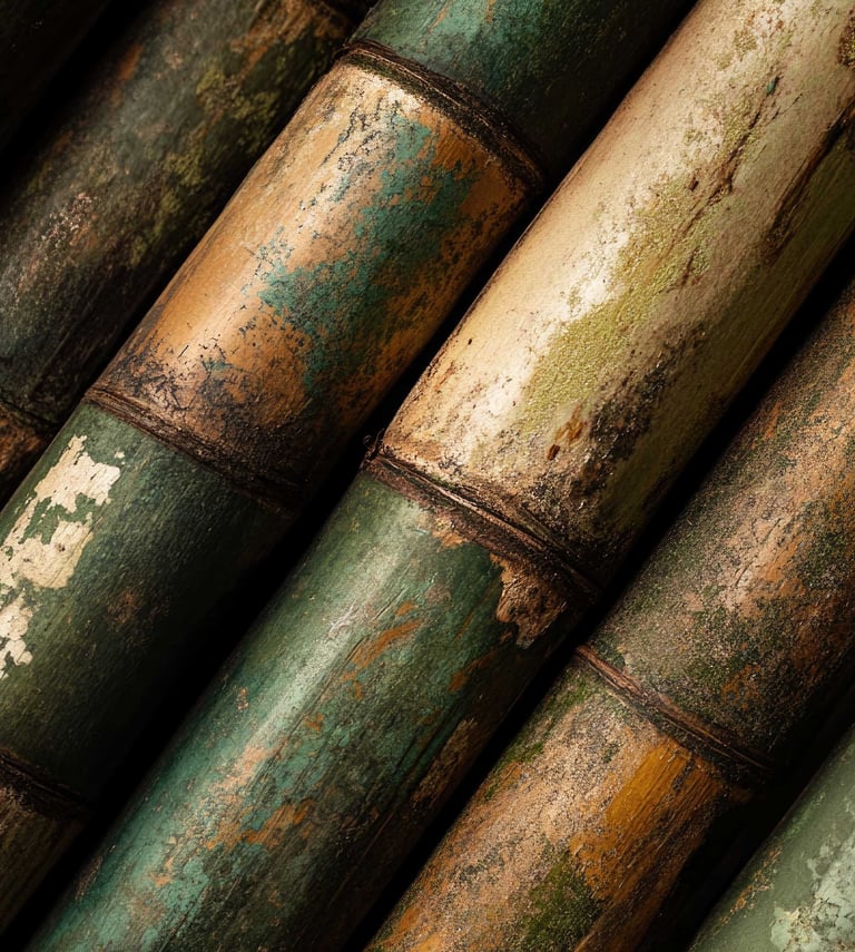 gros plan de bois de bambou