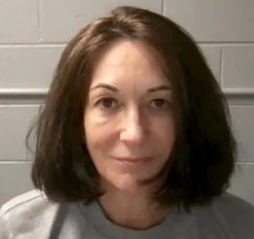 Mug shot of British convicted sex offender and former socialite Ghislaine Maxwell.