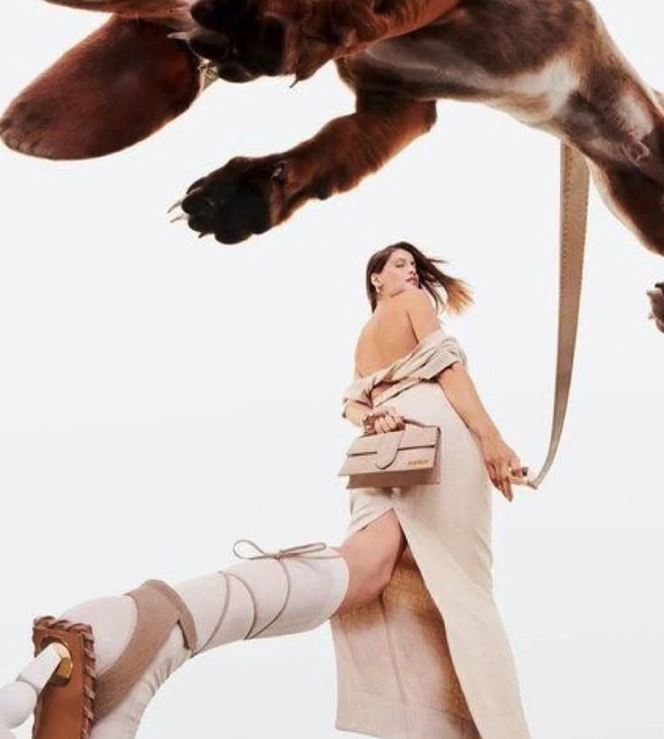 Modern elegance and artistic emotion in fashion portrait