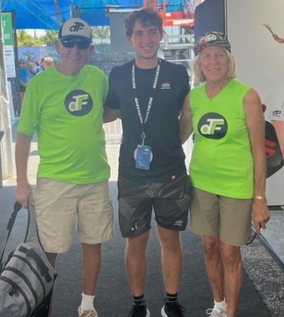 Dylan Frazier with Grandpa and Grandma Jacobs