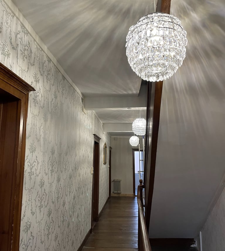 Newly decorated upstairs hallway