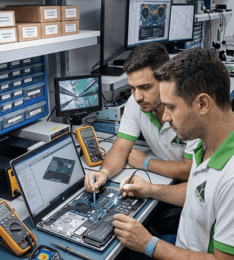 Reparo avançado de placa mãe em Campinas. Especialista para notebooks Dell,, ASUS, HP,ACER,LENOVO,