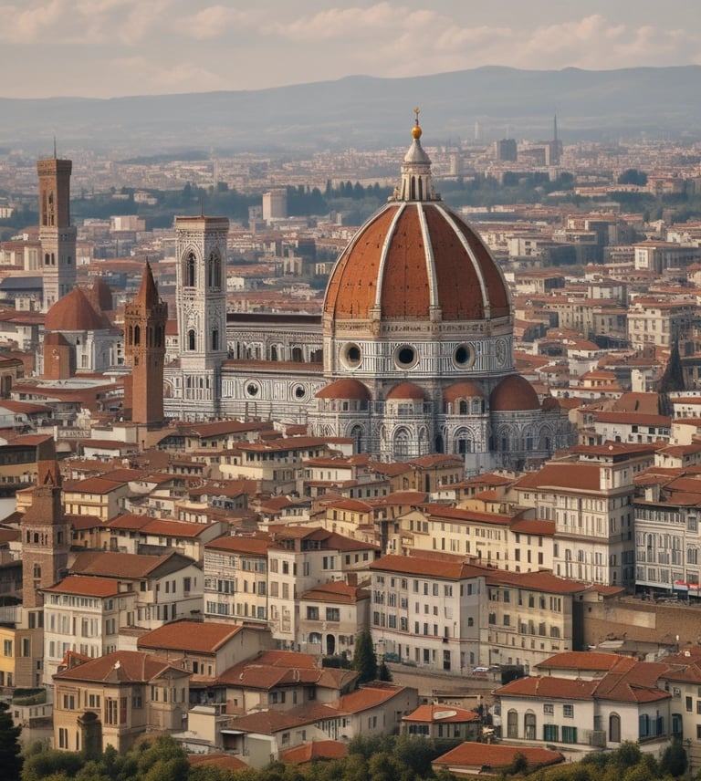 A scenic view of Rome's Colosseum at sunset with warm golden light.