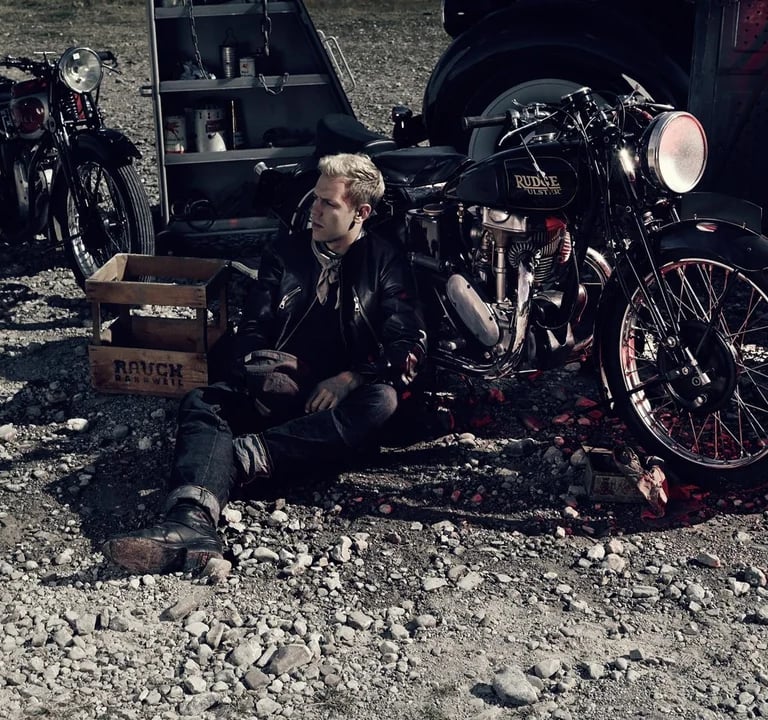 Sebastian Vettel with a Rudge Ulster