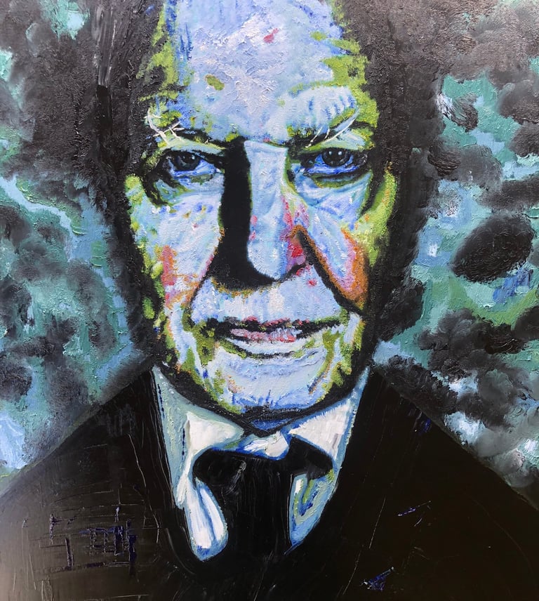 David Attenborough painting