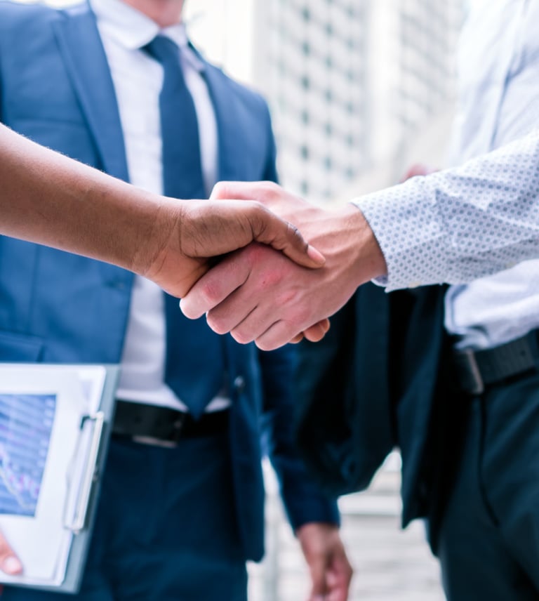 doctor shaking hands with consultant