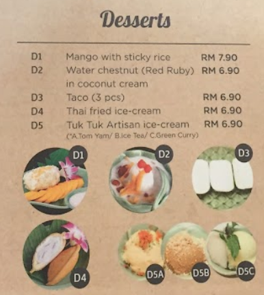 Image of Mr Tuk Tuk Dessert Menu