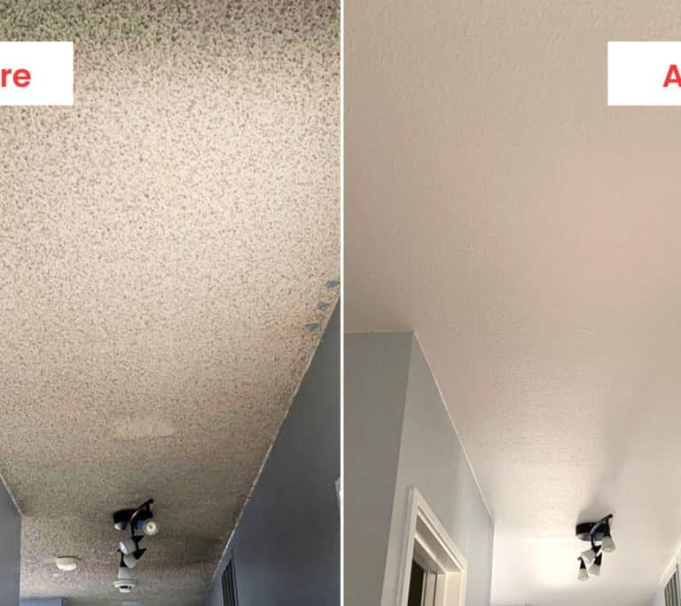 popcorn texture removal before and after