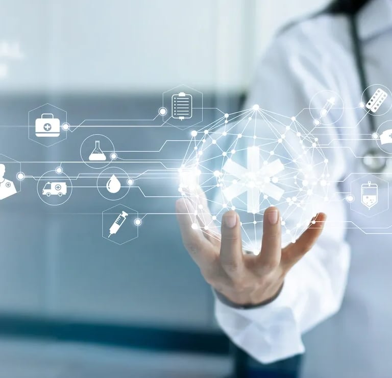 PhD nutrition and medical science | Doctor interacting with digital icons