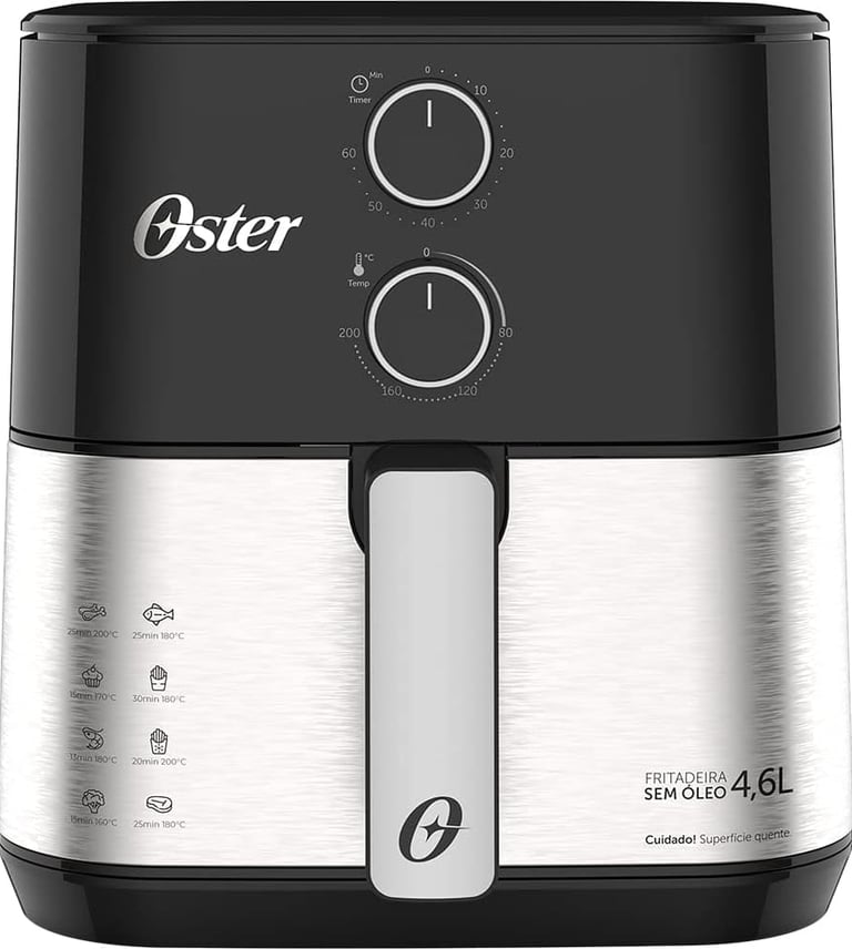 Air Fryer Oster OFRT520 com 28% de Desconto na Black Friday — Fritadeira Sem Óleo com Potência e Estilo