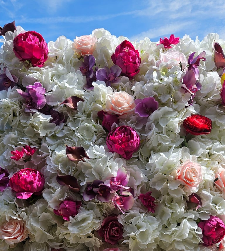 Chicago flower wall rental - artificial flowers for events