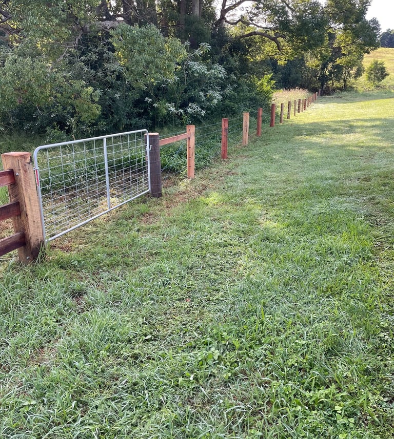 Fence built from Lismore Firewood Company posts