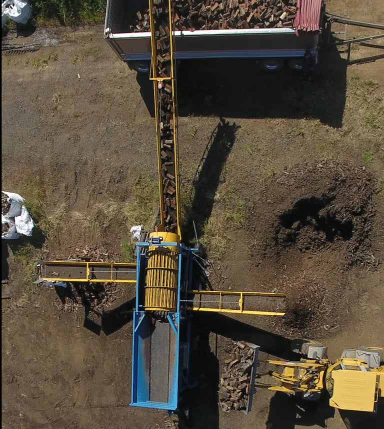 Aerial view of REX trommel