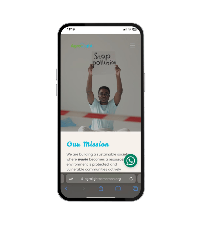 Agrolight Cameroon Web Design Project