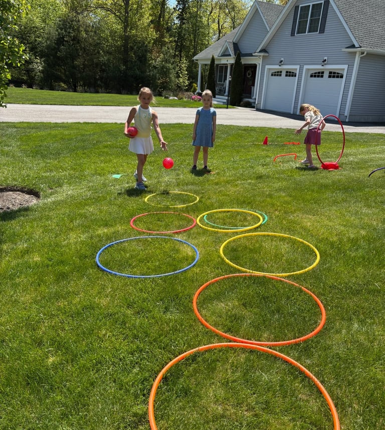 Kids participating in ninja warrior birthday party in Massachusetts