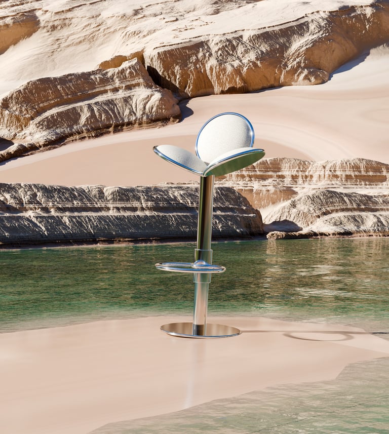 blossom bar stool modern seating design sculptural stool contemporary furniture luxury bar seating