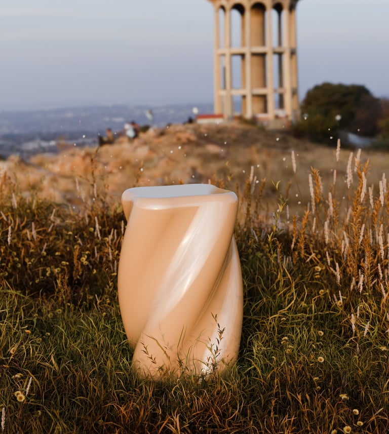 twist drink table modern sculptural side table contemporary furniture design luxury metal table deco