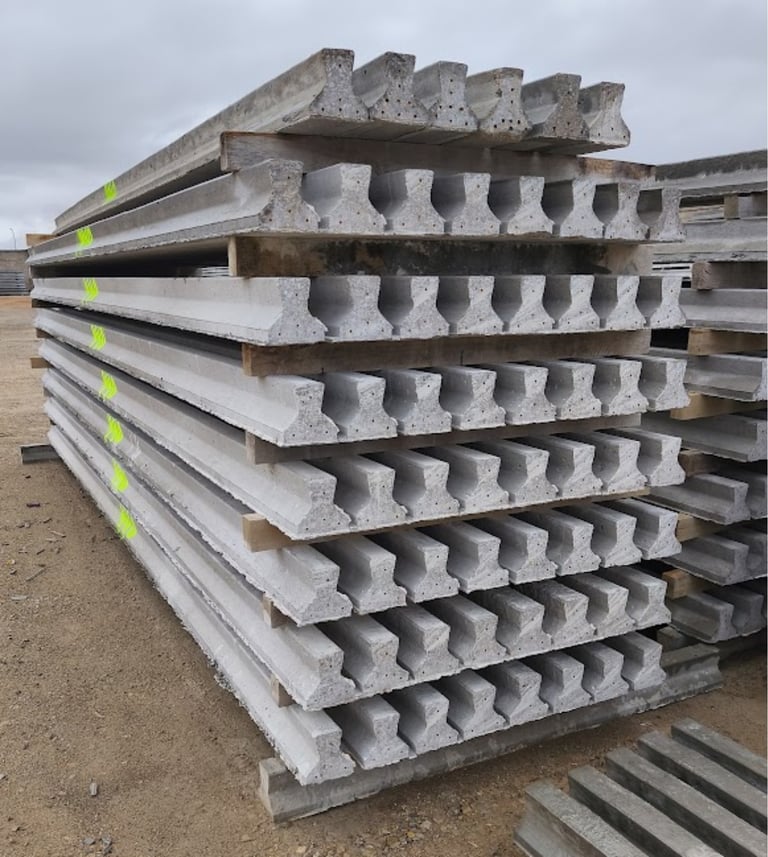 precast concrete  beams and t-beams .
