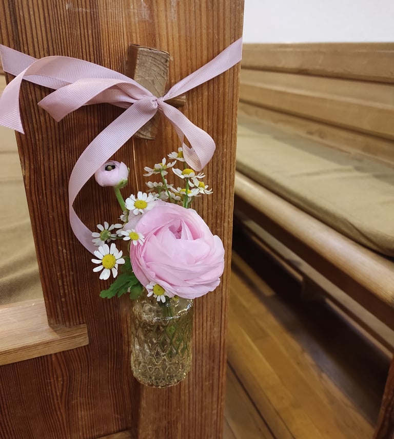 Dekoration Kirchenbank