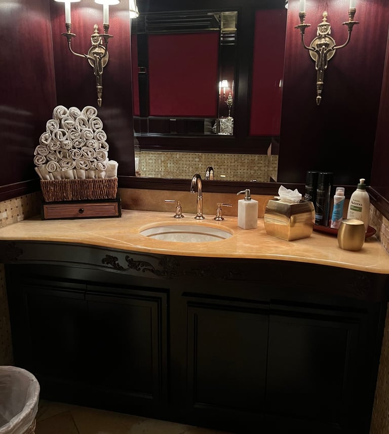 A Casino Bathroom and Sink