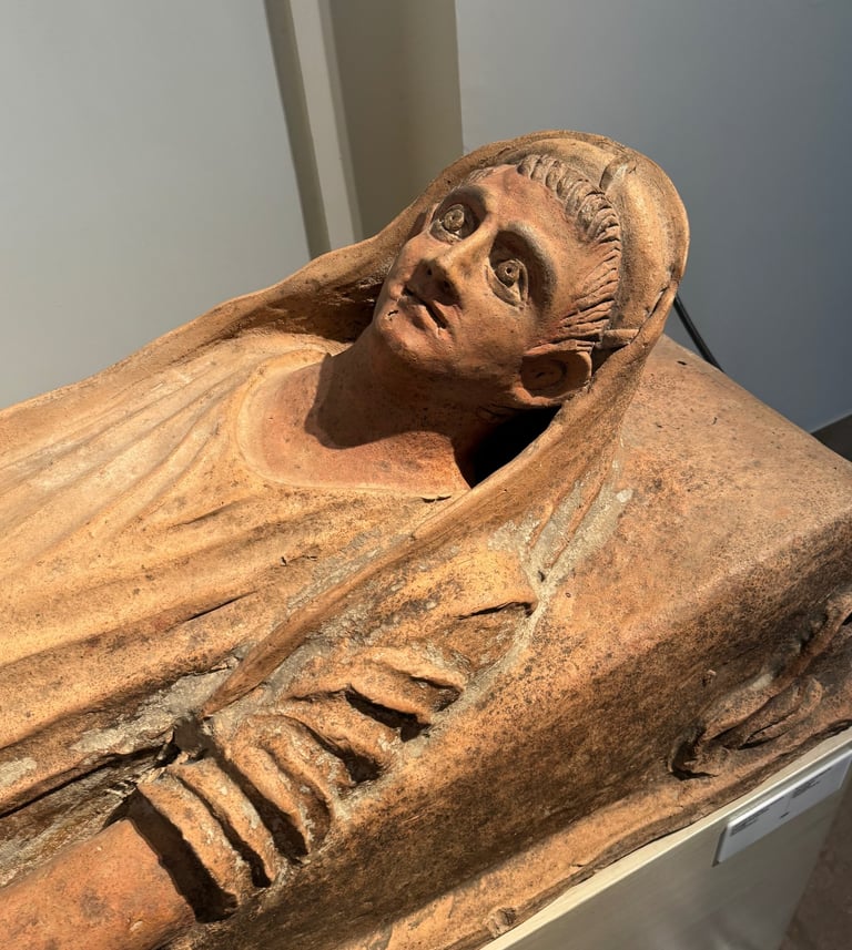 Sarcophagus inside the Vatican Museum