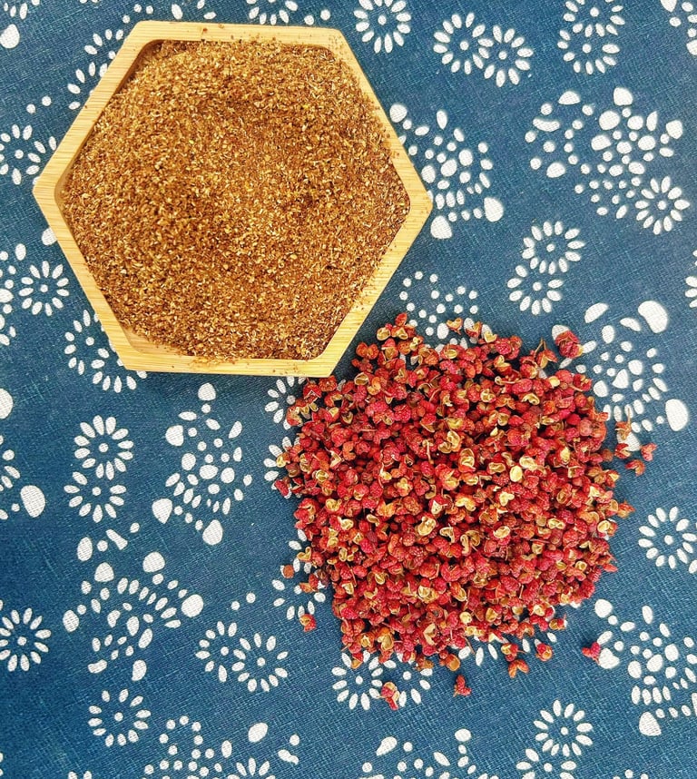 a bowl of dried Sichuan peppers
