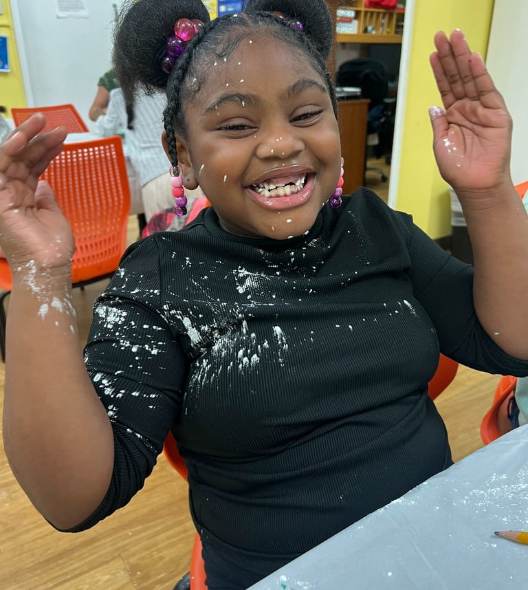 Student experiencing multi sensory activity