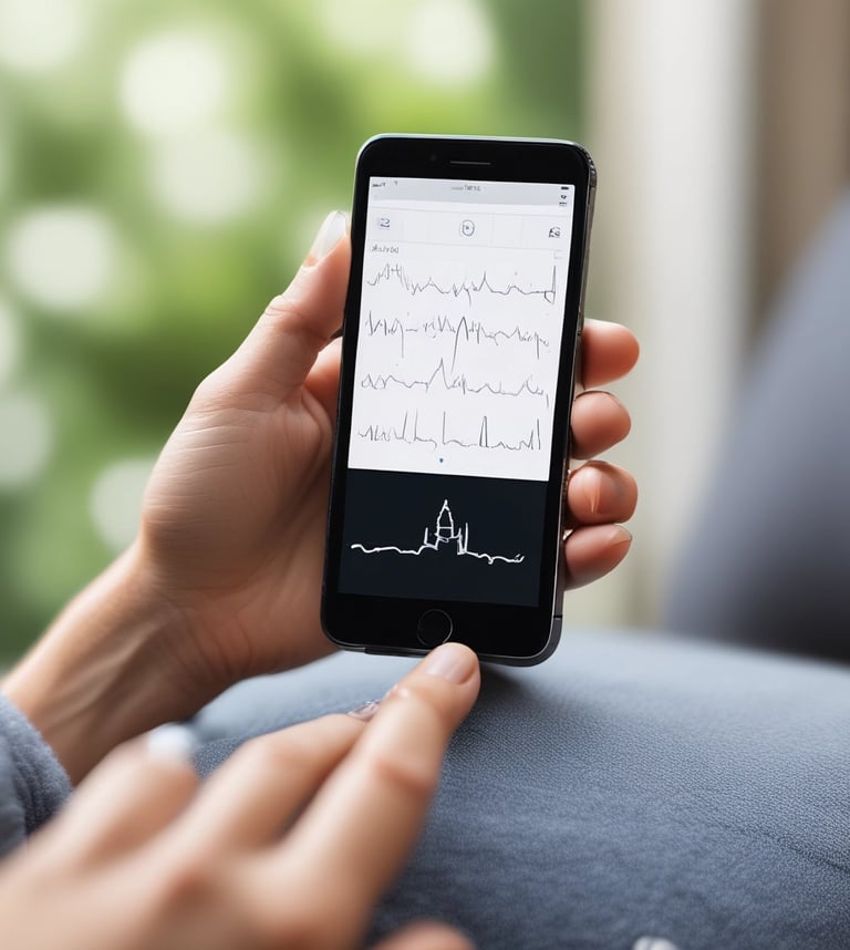 Close-up of a secure online portal displaying personalized biomarker results with graphs and data