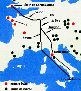 route de l'étain carte de georges lanquetin petit fils et médecin