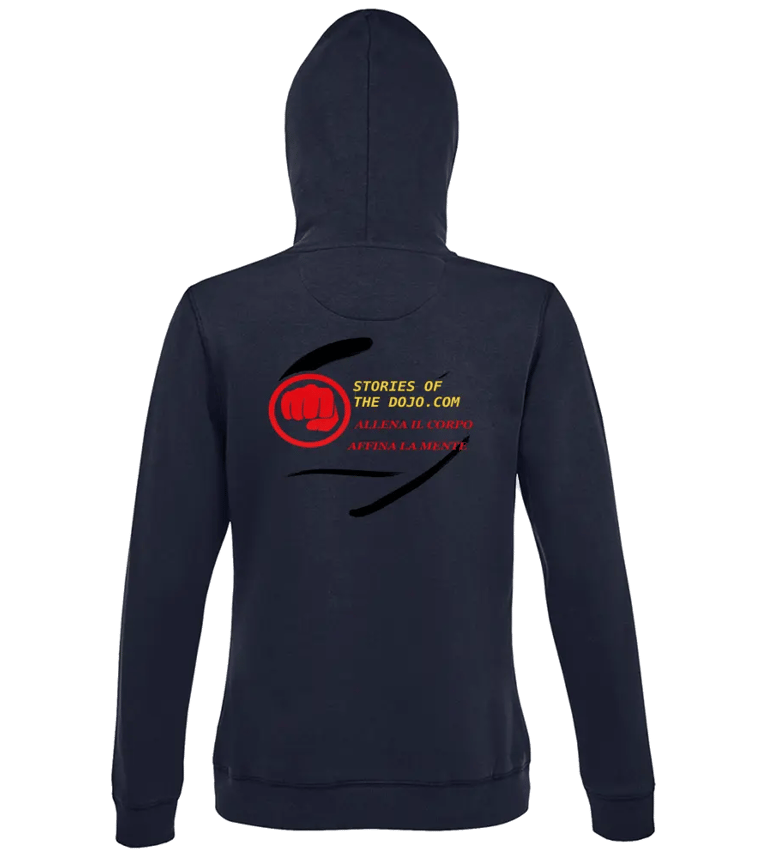 felpa cappuccio donna black back