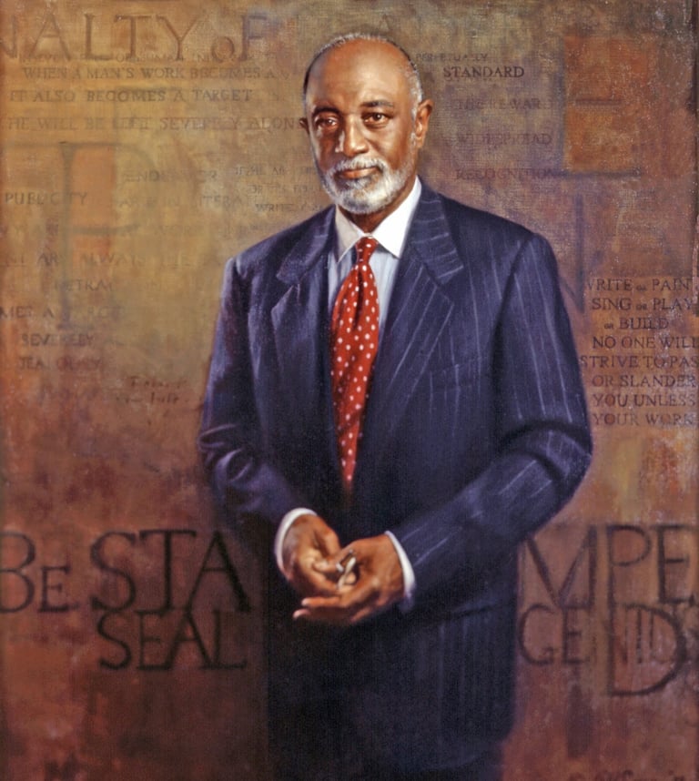 a painting of a man in a suit and tie