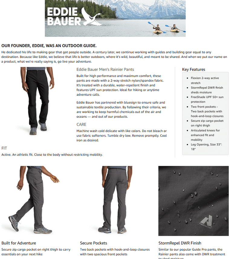 Hiker wearing Patagonia Men's Quandary Pants, showcasing durable outdoor clothing