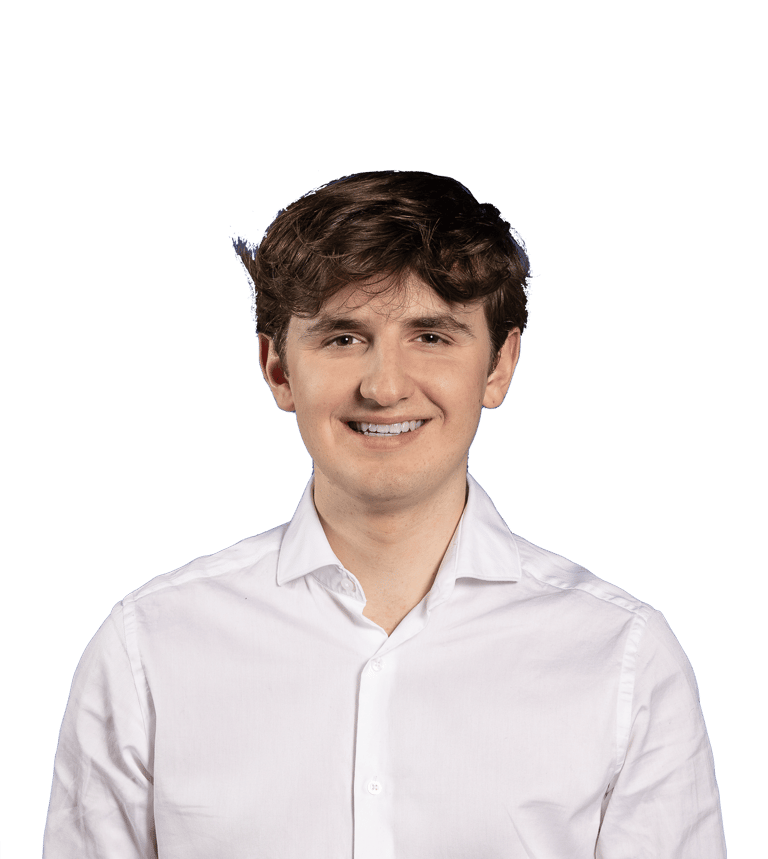 Photo de campagne (2024) de Adrien Croonen pour les élections européennes et communale.