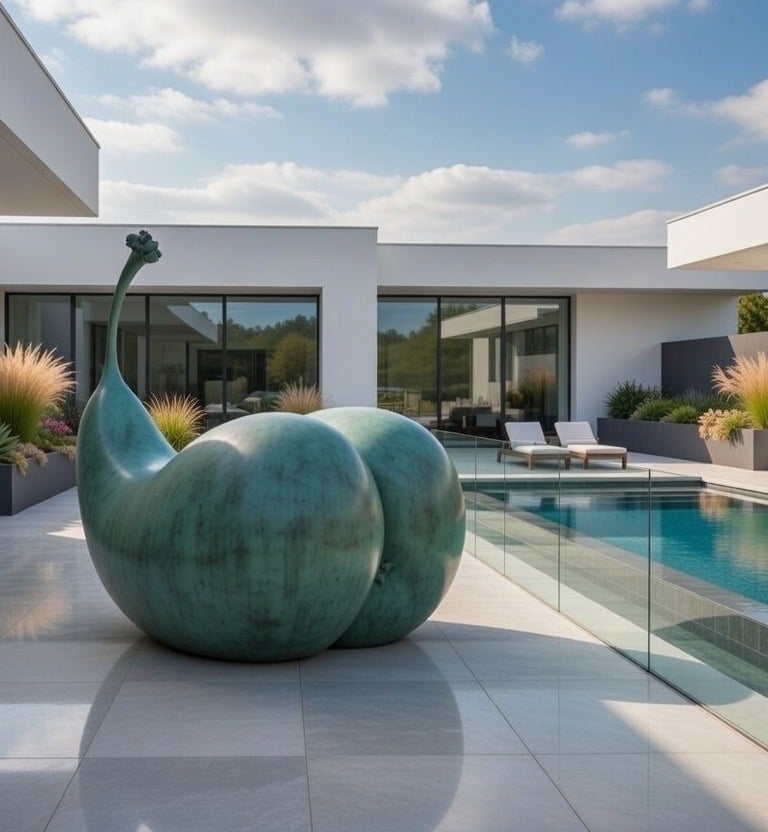 Fallen Fruit Sculpture On Hardstanding