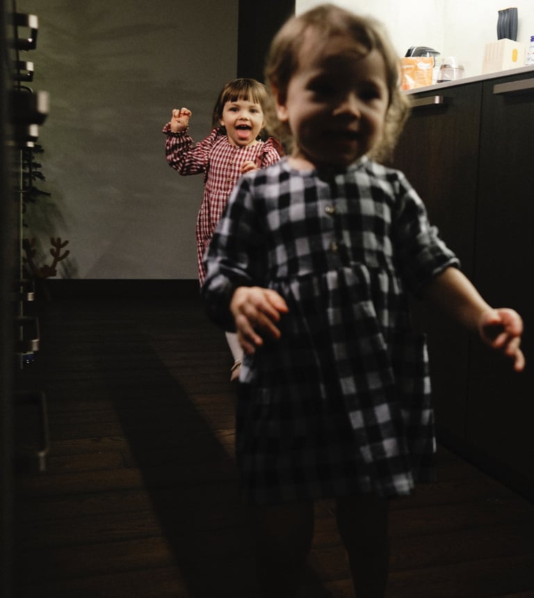 two girl running around in Vaud