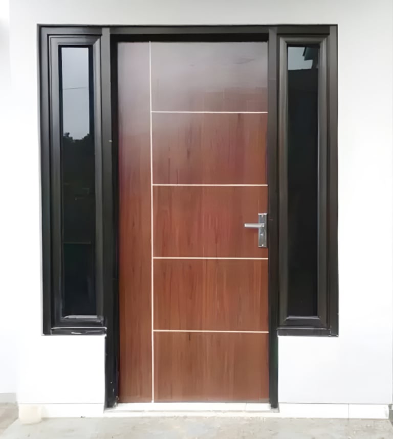 Pintu Solid Wood Panel lapisan HPL