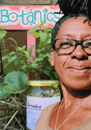 Bo Lemm, herbalist and founder of Bo-tanics Aroma-Herbary on Portugal's Atlantic coast