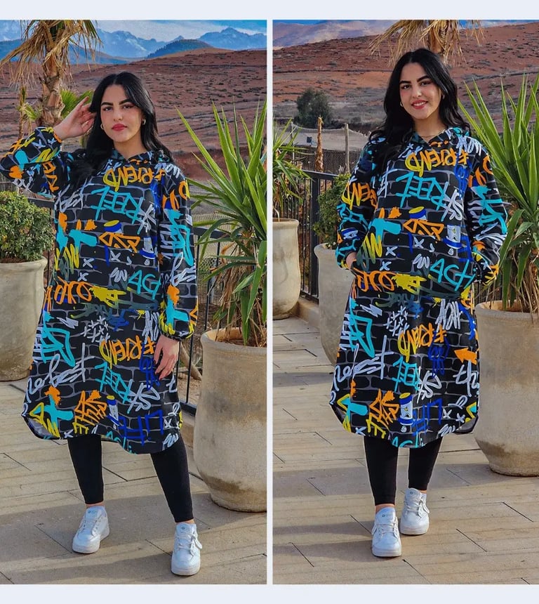 كابيتش طويل اوفر سايز Capetch moti