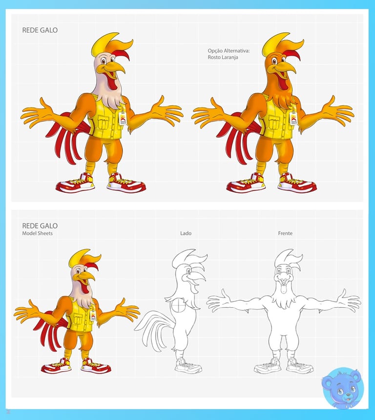 mascote 3D e personagem 3D
