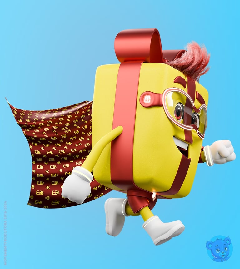 mascote 3D personagem 3D