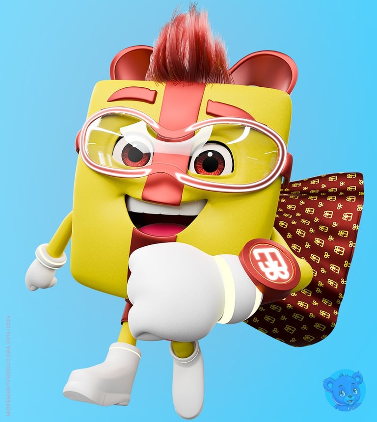 mascote 3D personagem 3D