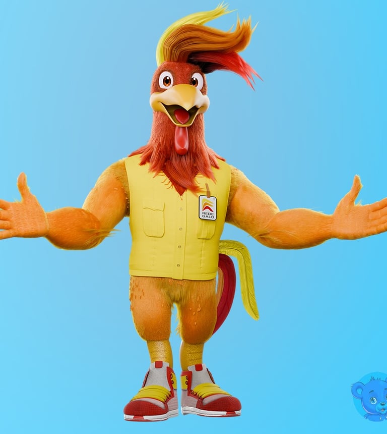mascote 3D e personagem 3D
