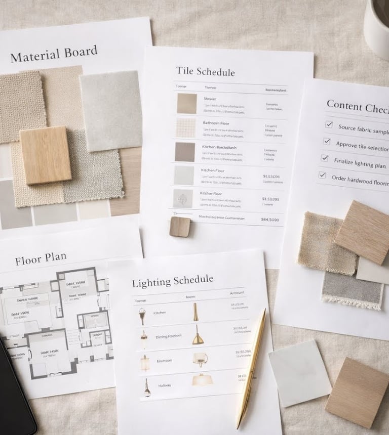 Organizing home remodel design decisions and material selections with RenoPLNR