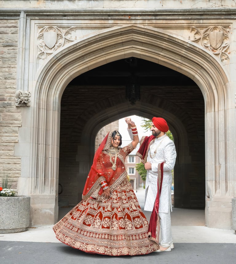 After wedding photoshoot done at mcmaster university Hamilton