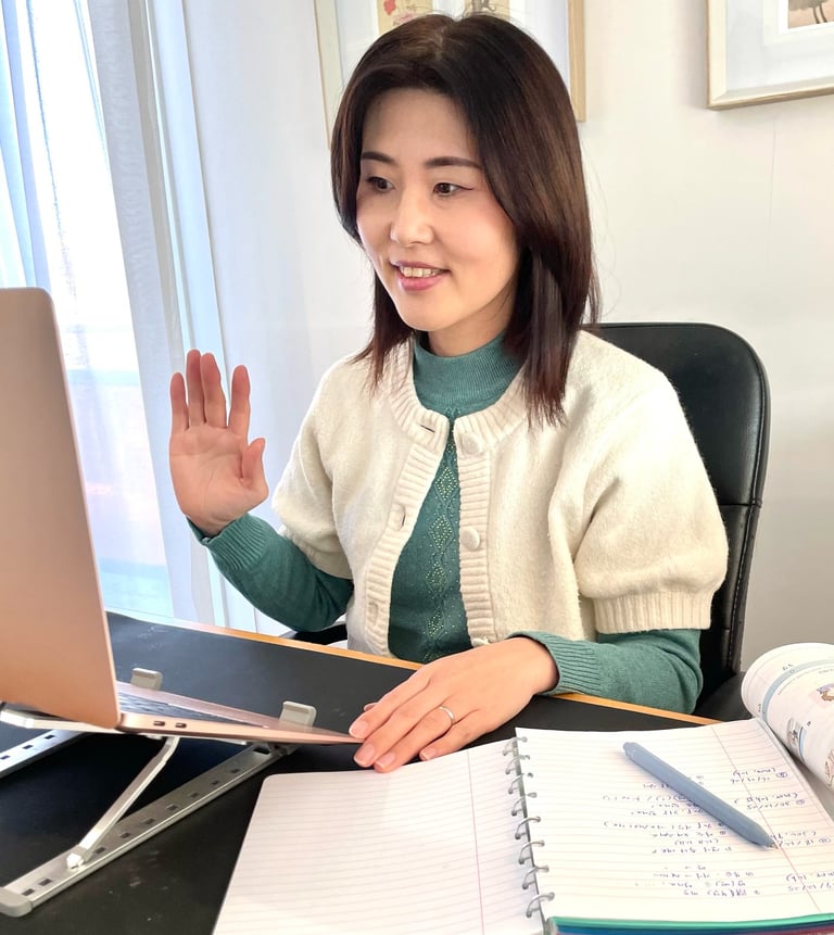 Cours de coréen en ligne avec une enseignante