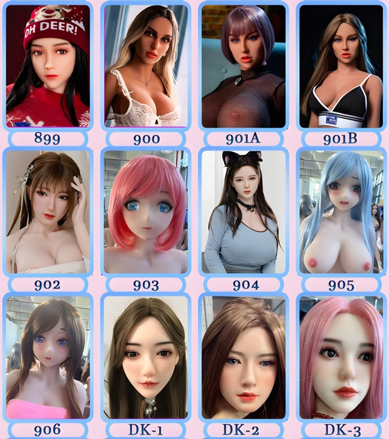 visages poupée sexdoll silicone DDF
