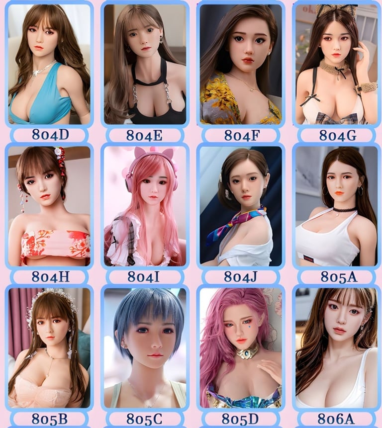 visages poupée adulte silicone DDF
